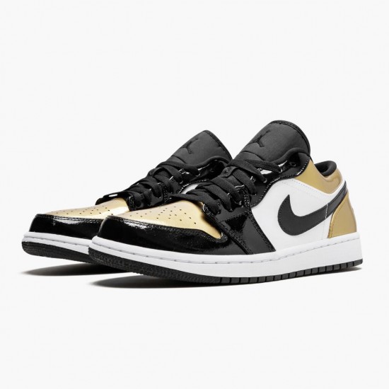 Nike Air Jordan 1 Low Gold Toe Dam/Herr CQ9447-700 Skor