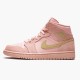 Nike Air Jordan 1 Mid Coral Gold Dam/Herr 852542-600 Skor