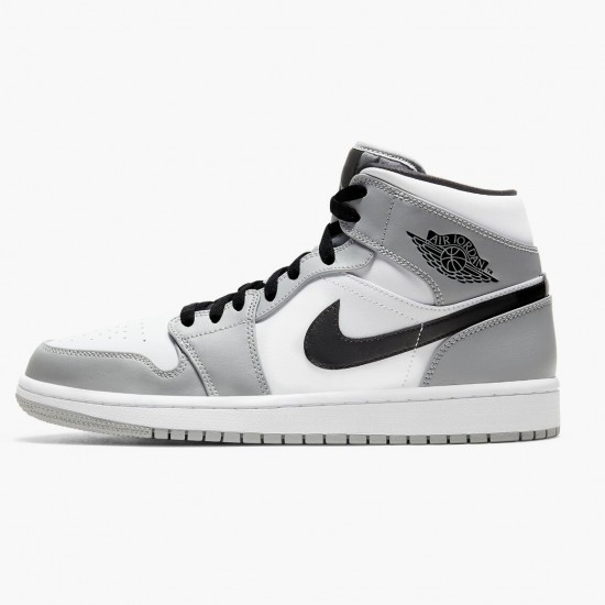 Nike Air Jordan 1 Mid Light Smoke Grey Dam/Herr 554724-092 Skor