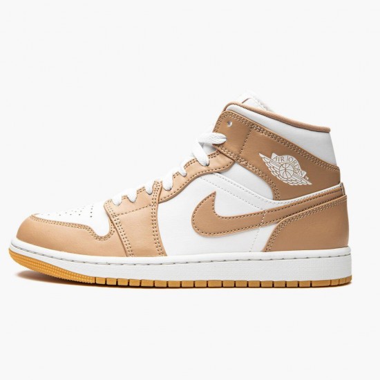 Nike Air Jordan 1 Mid Tan Gum Dam/Herr 554724-271 Skor