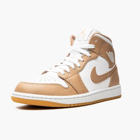 Nike Air Jordan 1 Mid Tan Gum Dam/Herr 554724-271 Skor