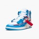 Nike Air Jordan 1 Retro High Off-White University Blue Dam/Herr AQ0818-148 Skor