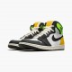 Nike Air Jordan 1 Retro High White Black Volt University Gold Herr 555088-118 Skor