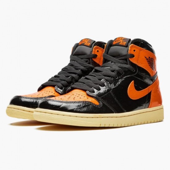 Nike Air Jordan 1 Retro Shattered Backboard BlackPale Vanilla Starfish Herr 555088-028 Skor