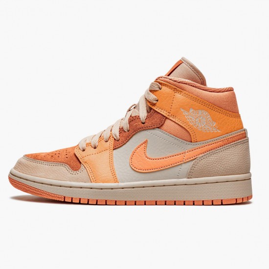 Nike Air Jordan 1 Mid Apricot Orange Apricot Agate Terra Blush Dam/Herr DH4270-800 Skor