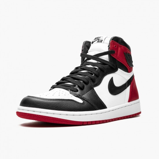 Nike Air Jordan 1 High OG Satin Black Toe Dam/Herr CD0461-016 Skor