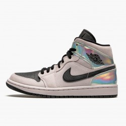 Nike Air Jordan 1 Mid Dirty Powder Iridescent Barely Dam/Herr BQ6472-602 Skor