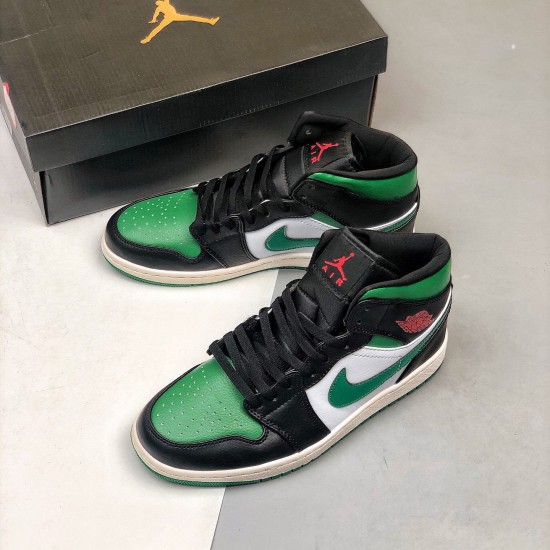 Nike Air Jordan 1 Mid Pine Green Herr 554724-067 Skor