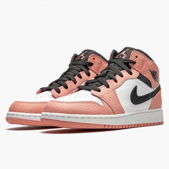 Nike Air Jordan 1 Mid Pink Quartz Herr 555112-603 Skor