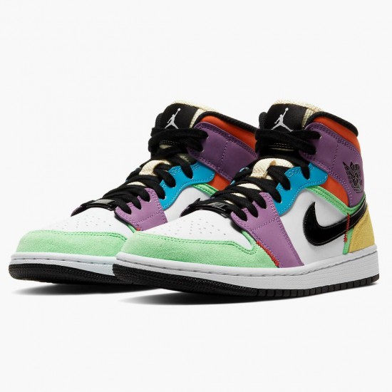 Nike Air Jordan 1 Mid SE Multicolor Herr CW1140-100 Skor