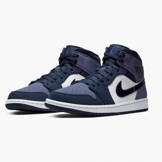 Nike Air Jordan 1 Mid Sanded Purple Dam/Herr 554724-445 Skor