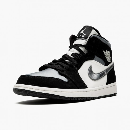 Nike Air Jordan 1 Mid Satin Grey Herr 852542-011 Skor