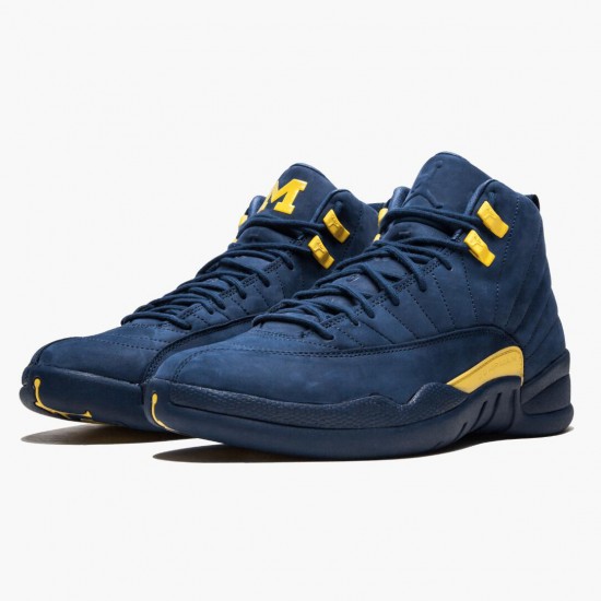 Nike Air Jordan 12 Retro Michigan Herr BQ3180-407 Skor