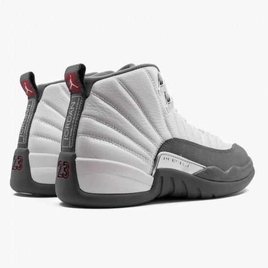 Nike Air Jordan 12 Retro White Dark Grey Herr 130690-160 Skor