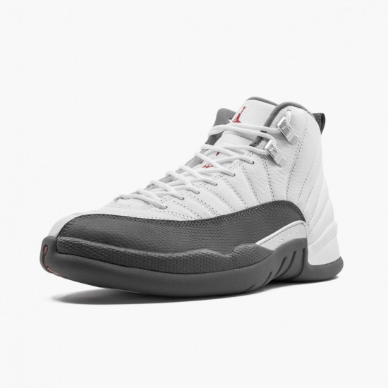 Nike Air Jordan 12 Retro White Dark Grey Herr 130690-160 Skor