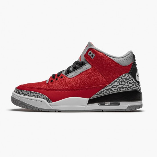 Nike Air Jordan 3 Retro Fire Red Cement Herr CU2277-600 Skor