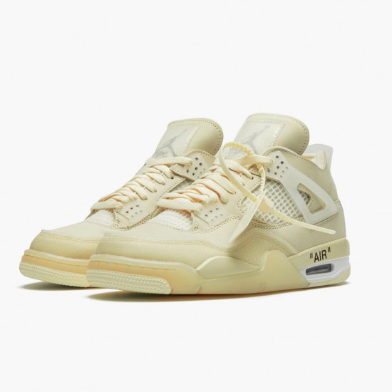 Nike Air Jordan 4 Retro Off-White Sail Dam/Herr CV9388-100 Skor