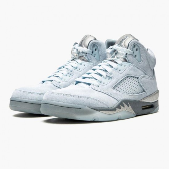 Nike Air Jordan 5 Retro Bluebird With Silver White Dam/Herr DD9336-400 Skor