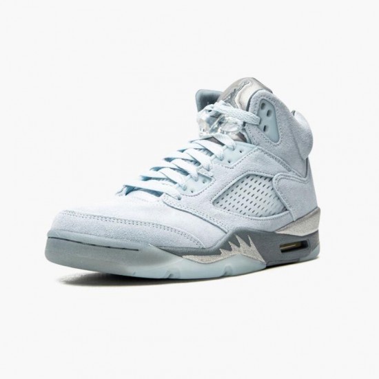 Nike Air Jordan 5 Retro Bluebird With Silver White Dam/Herr DD9336-400 Skor