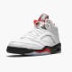 Nike Air Jordan 5 Retro Fire Red Silver Tongue Herr DA1911-102 Skor