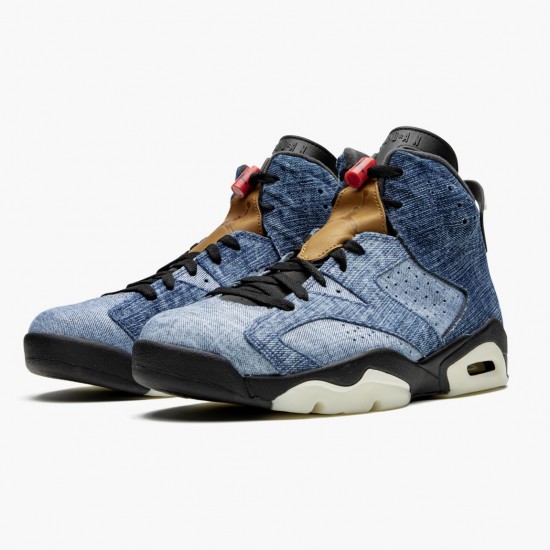 Nike Air Jordan 6 Retro Washed Denim Dam/Herr 384664-060 Skor