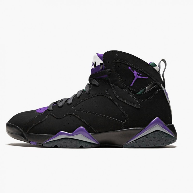 Nike Air Jordan 7 Retro Ray Allen Black Fierce Purpler Dark Stee Herr 304775-053 Skor