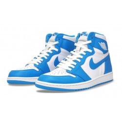 Jordan Skor Jordans 1 High UNC' Blue Blue blå 555088 117