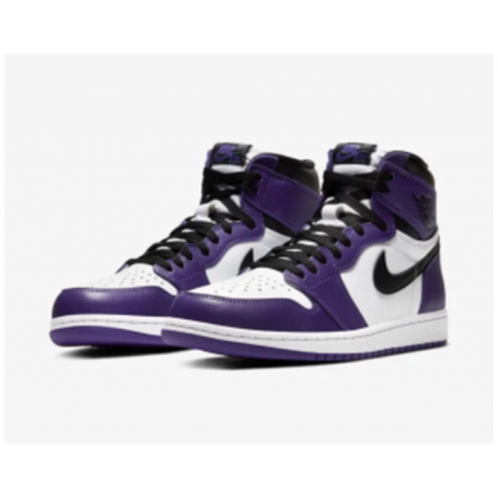 Jordan Skor Jordans 1 High Court Purple Purple Purple 555088 500