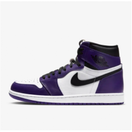 Jordan Skor Jordans 1 High Court Purple Purple Purple 555088 500