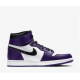 Jordan Skor Jordans 1 High Court Purple Purple Purple 555088 500