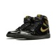 Jordan Skor Jordans 1 High Black Metallic Gold Svart 555088 032