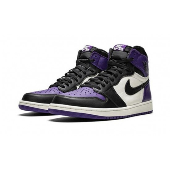 Jordan Skor Jordans 1 High Court Purple Purple 555088 501