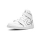 Jordan Skor Jordans 1 Mid Iridescent Reflective White vit CK6587 100