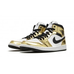 Jordan Skor Jordans 1 Mid Metallic Gold guld DC1419 700