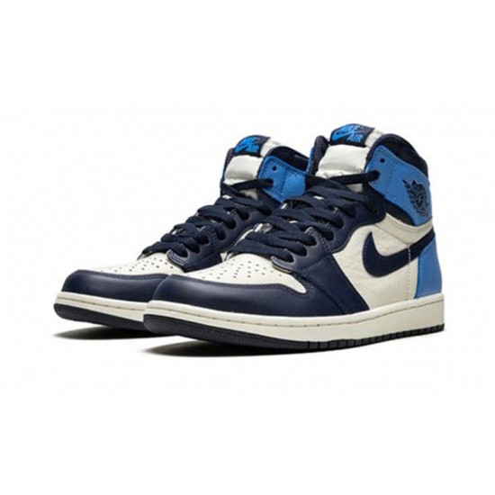 Jordan Skor Jordans 1 High OG “Obsidian Sail 555088 140