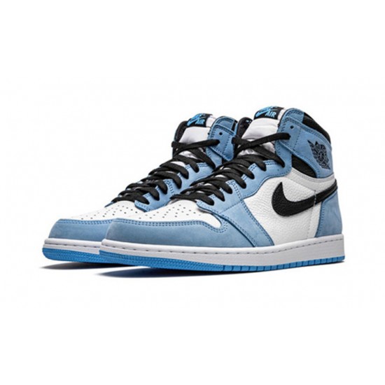 Jordan Skor Jordans 1 High University Blue Blue blå 555088-134