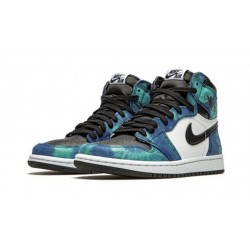 Jordan Skor Jordans 1 High Tie-Dye WHITE vit CD0461 100