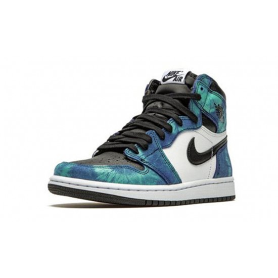 Jordan Skor Jordans 1 High Tie-Dye WHITE vit CD0461 100