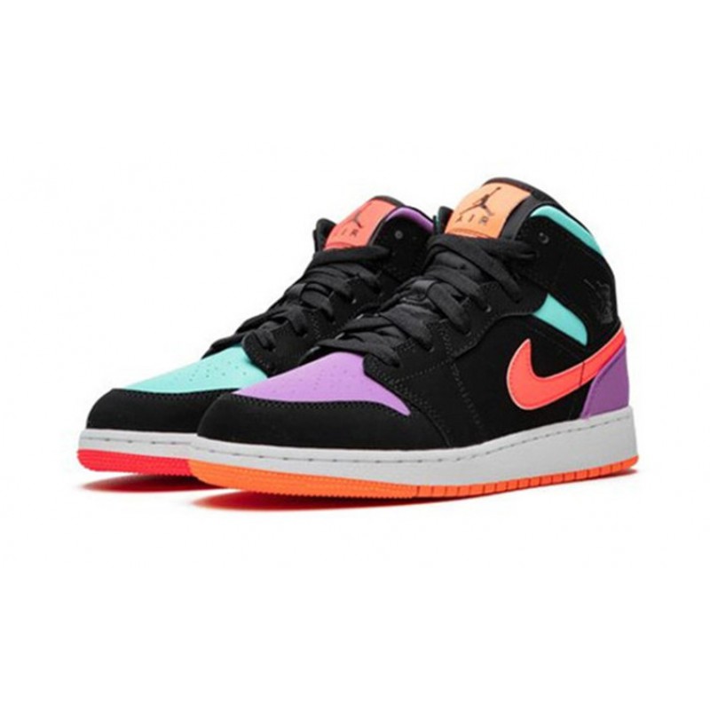 Jordan Skor Jordans 1 Mid Candy Black Svart 554725-083