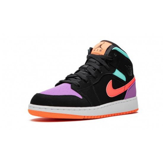 Jordan Skor Jordans 1 Mid Candy Black Svart 554725-083