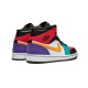 Jordan Skor Jordans 1 Mid “Multicolor” White vit 554724 125