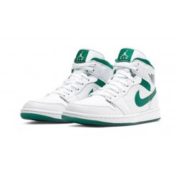 Jordan Skor Jordans 1 Mid White Mystic Green White vit CD6759 103