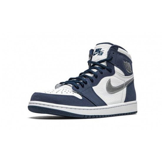 Jordan Skor Jordans 1 High night Navy WHITE vit DC1788 100