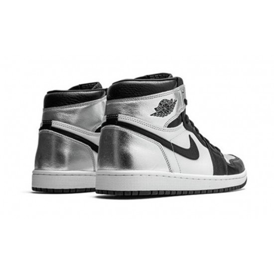 Jordan Skor Jordans 1 High Silver Toe BLACK Svart CD0461 001