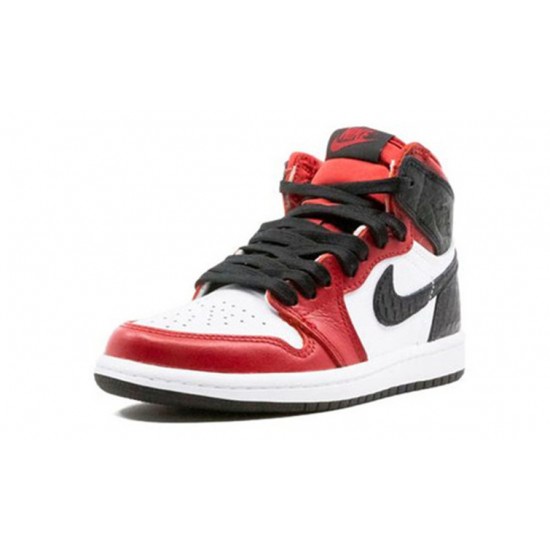 Jordan Skor Jordans 1 High Snake Chicago Satin GYM RED röd CU0449 601