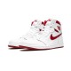 Jordan Skor Jordans 1 High Metallic Red WHITE vit 555088 103