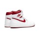 Jordan Skor Jordans 1 High Metallic Red WHITE vit 555088 103