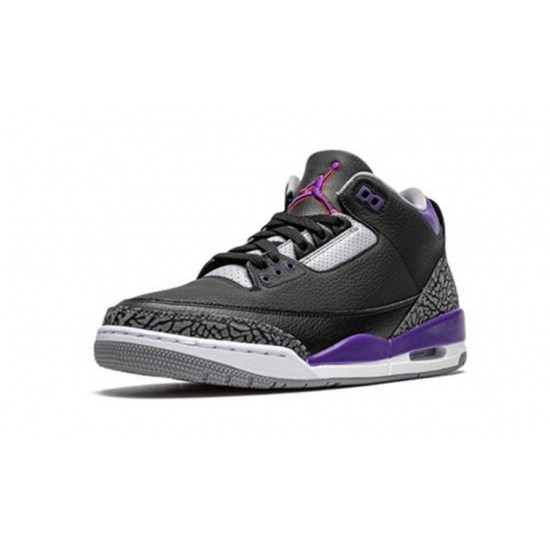 Jordan Skor Jordans 3 Court Purple Black Cement BLACK Svart CT8532 050