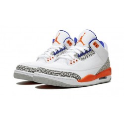 Jordan Skor Jordans 3 Knicks WHITE vit 136064 148