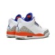 Jordan Skor Jordans 3 Knicks WHITE vit 136064 148